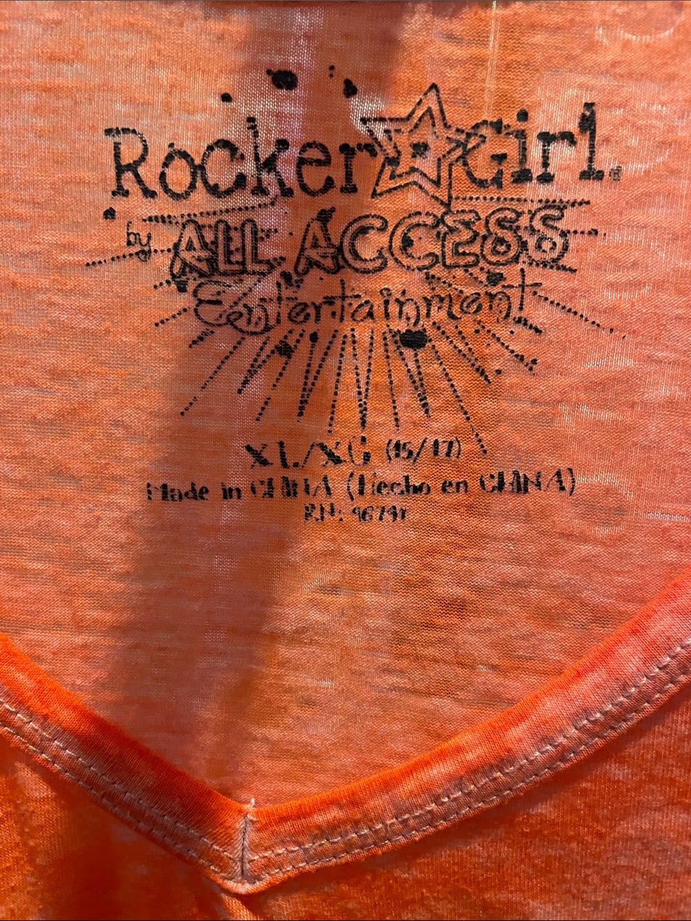 ALL ACCESS Rocker Girl Orange Tie-Dye Tee - Picture 3 of 6